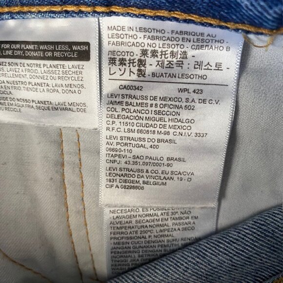 Levi’s 505 Men’s Jeans 34 Blue Straight Leg Classic Fit Cotton Dark wash Denim - Picture 11 of 12